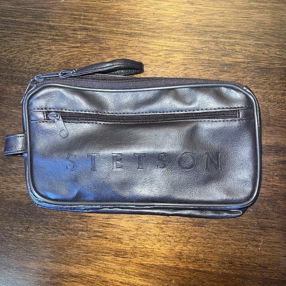 Brown Stetson Small Toiletry Dopp Travel Bag